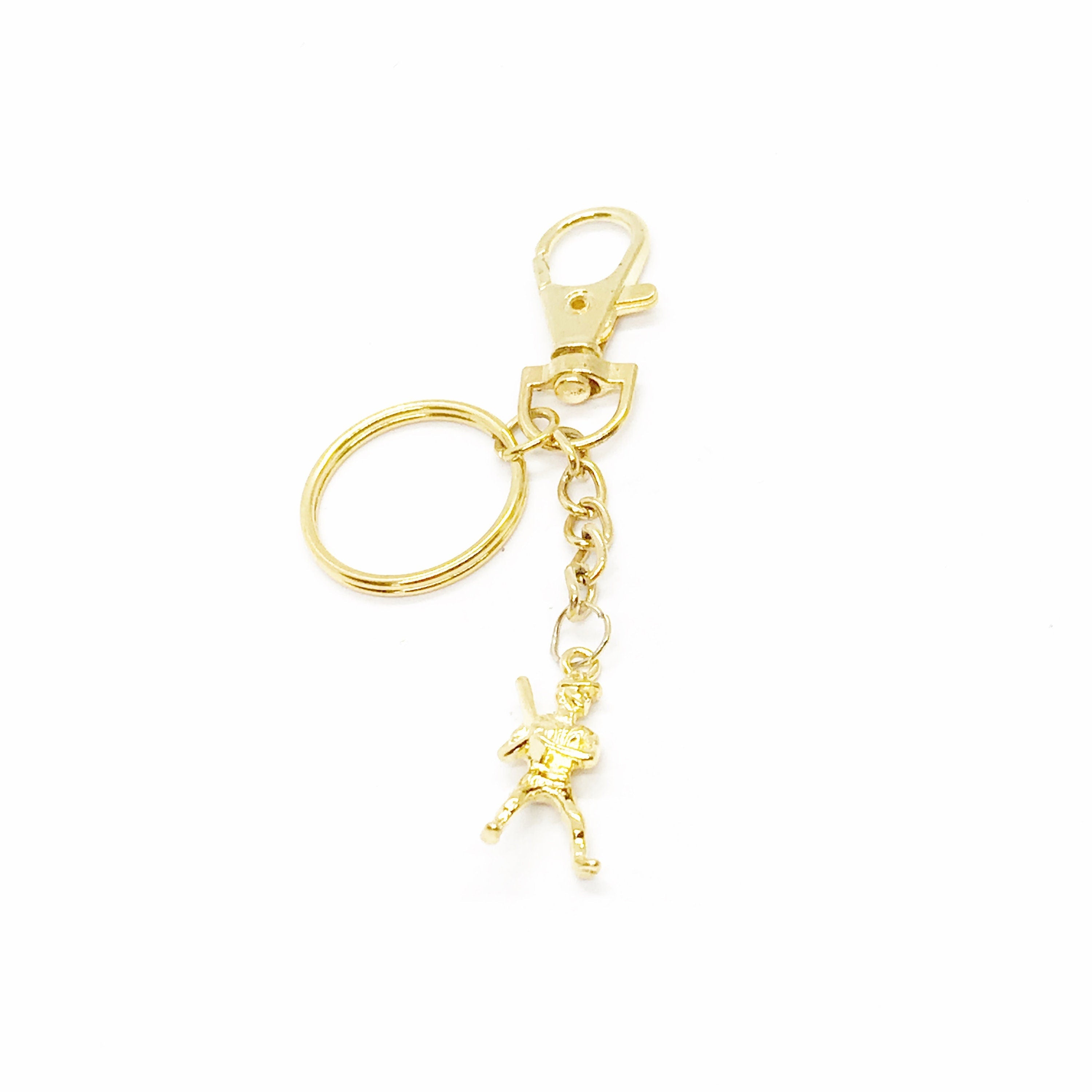 Baseball Mom Gift, Baseball Player Keychain, Baseball Player Gift, Goldtone Baseball Keychain, Baseball Girlfriend, Gift For Son