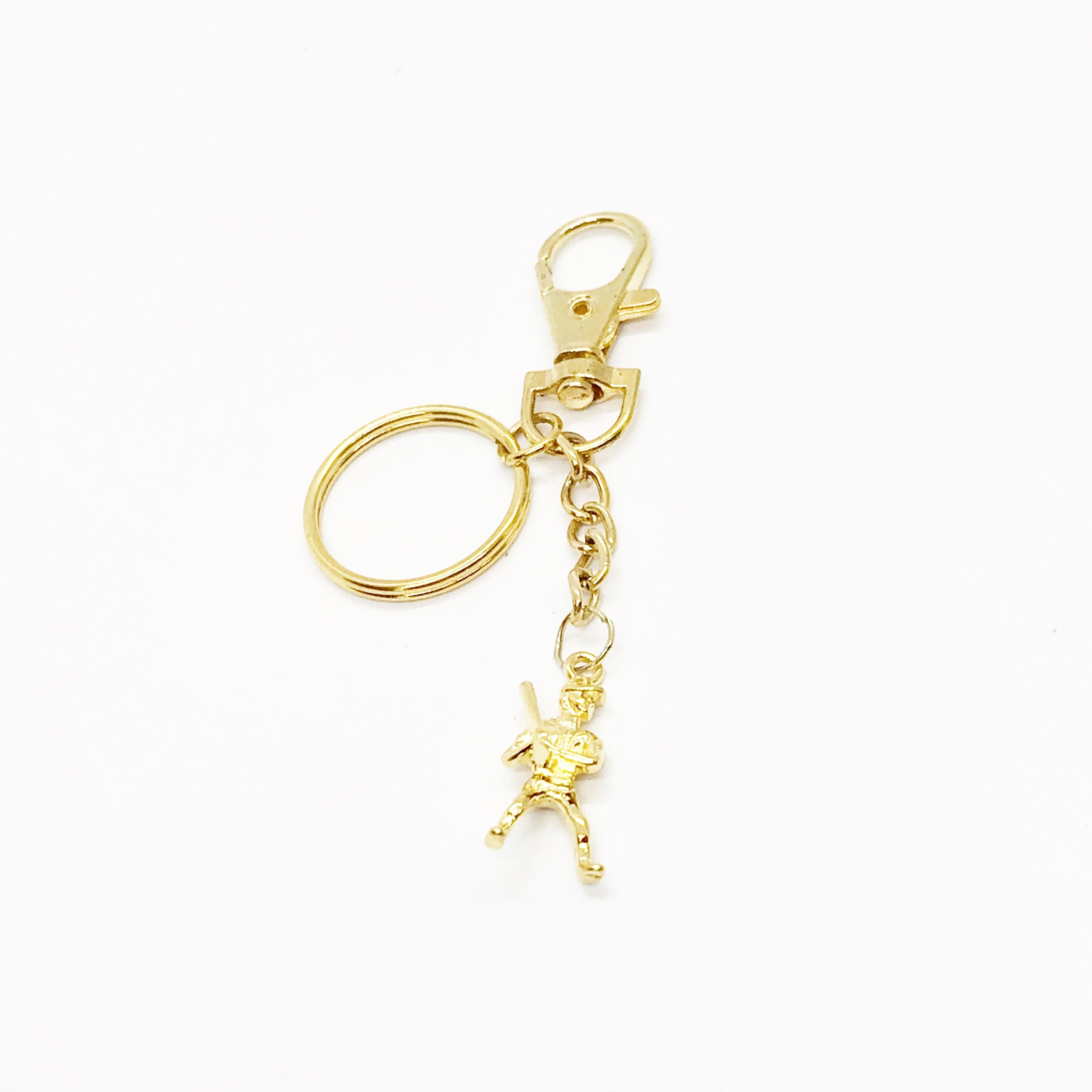 Baseball Mom Gift, Baseball Player Keychain, Baseball Player Gift, Goldtone Baseball Keychain, Baseball Girlfriend, Gift For Son