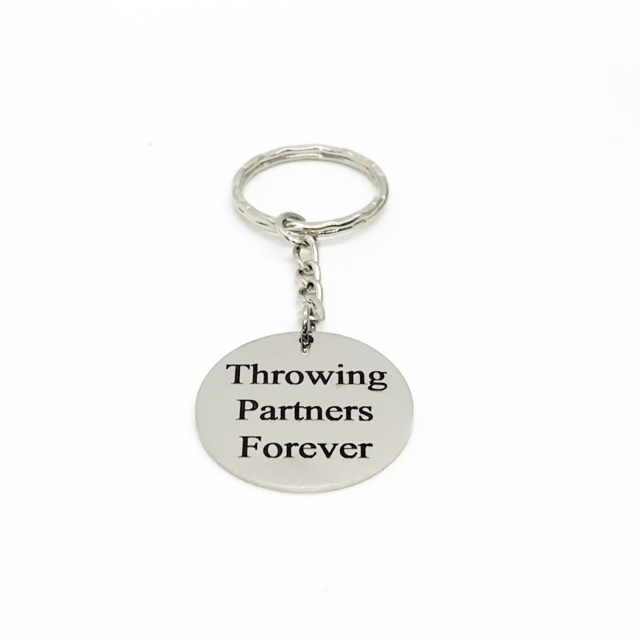 Throwing Partners Forever Keychain, Baseball Keychain, Softball Keychain, Pitcher Catcher Gifts, Father Son Gift, Father Daughter Gift