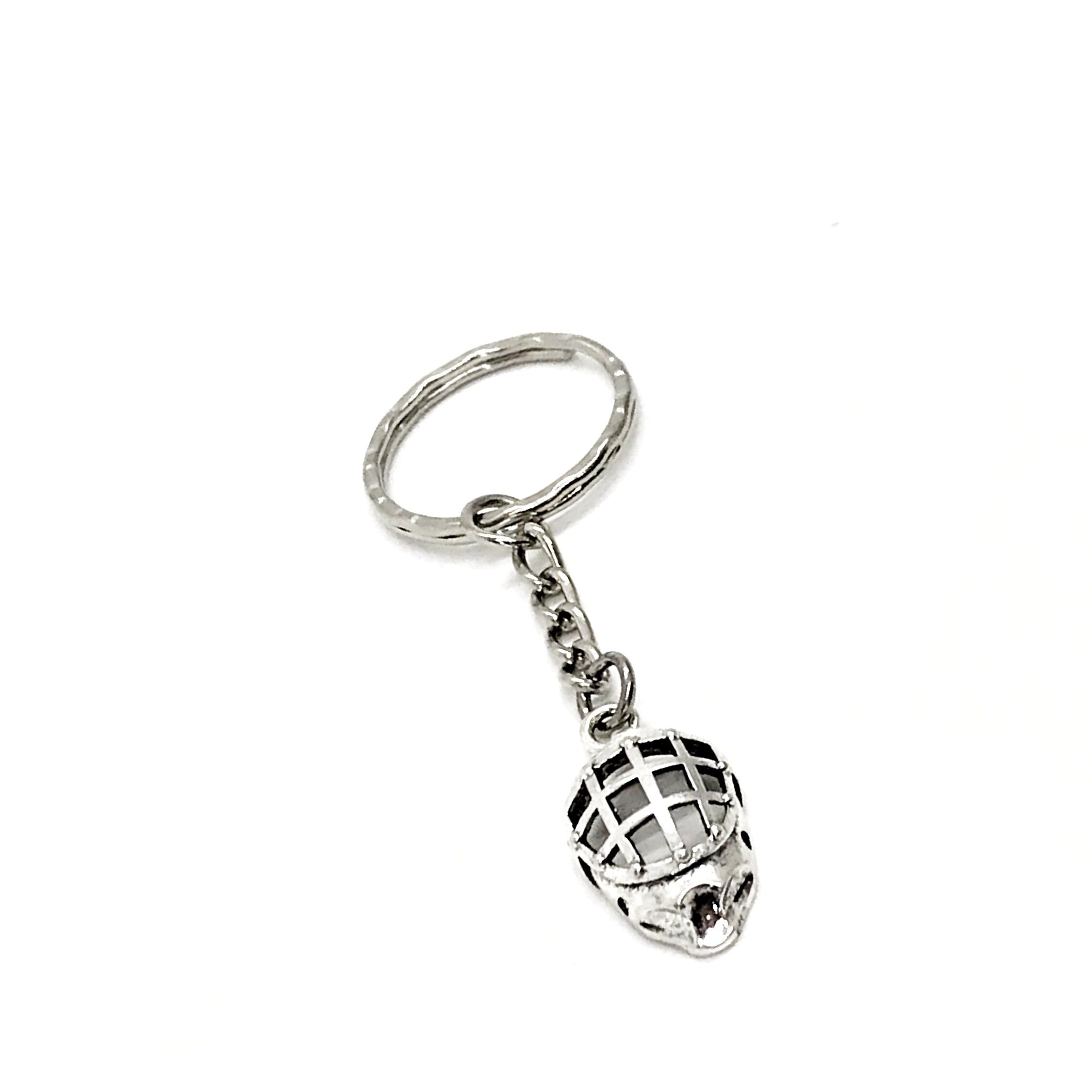 Hockey Player Gift, Hockey Mask Keychain, Hockey Mom Gift, Hockey Girlfriend Gift, Keychain Gift, Catchers Mask Keychain, Baseball Catcher