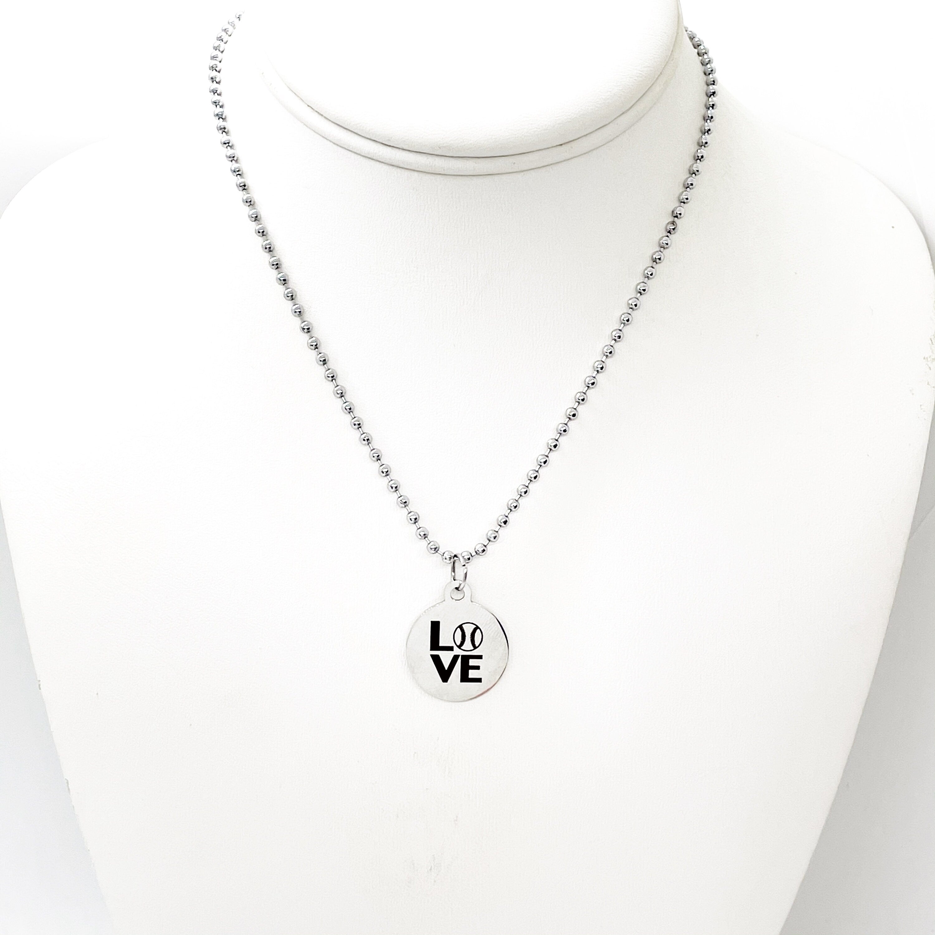 Baseball Gift, Baseball Love Necklace, Baseball Player Gift, Baseball Valentine, Baseball Mom Gift, Baseball Girlfriend Gift, Son Gift