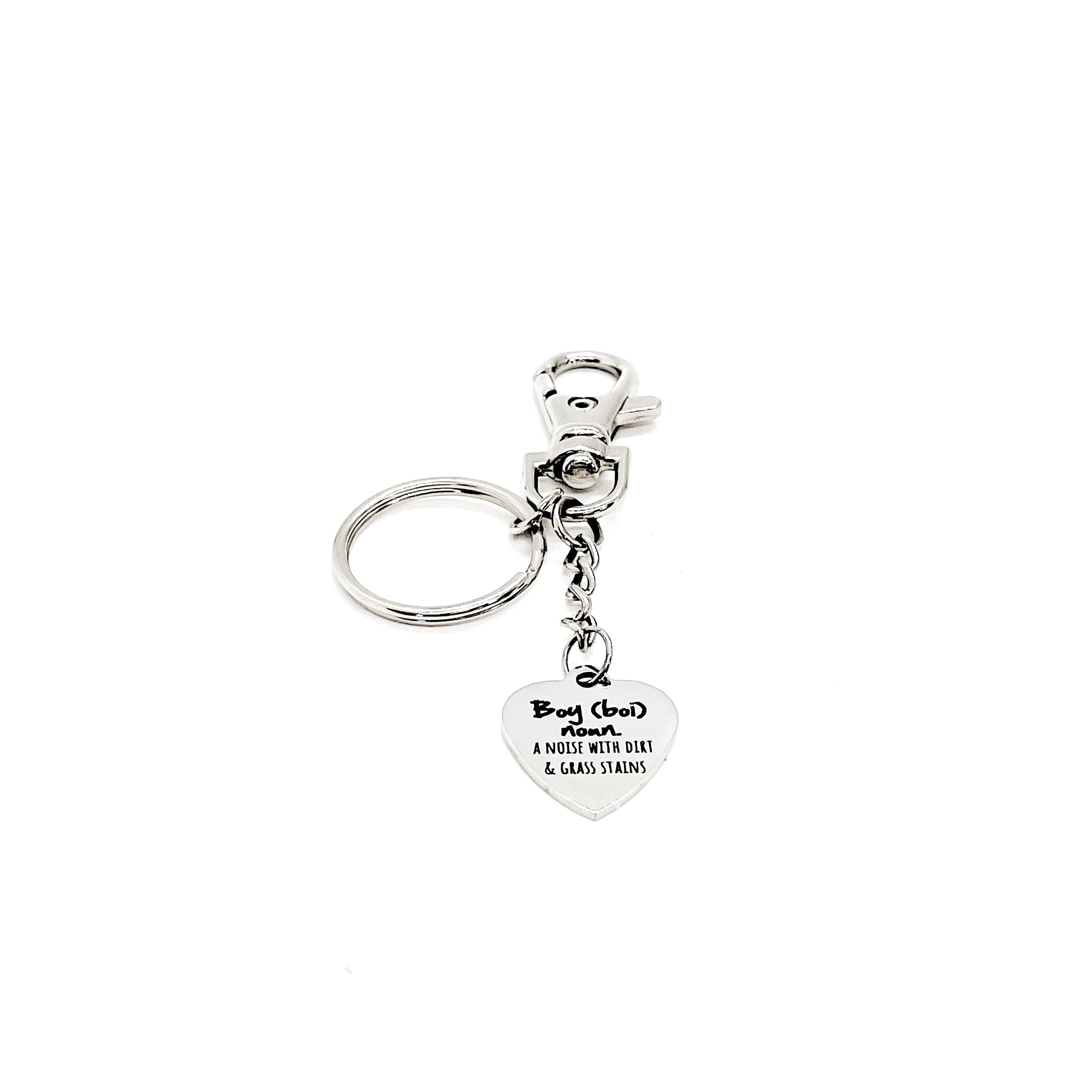Wife Gift, Boy A Noise With Dirt And Grass Stains Keychain, Baseball Mom Gift, Gift For Her, New Mom Gift, Baby Shower Gift, Baby Reveal