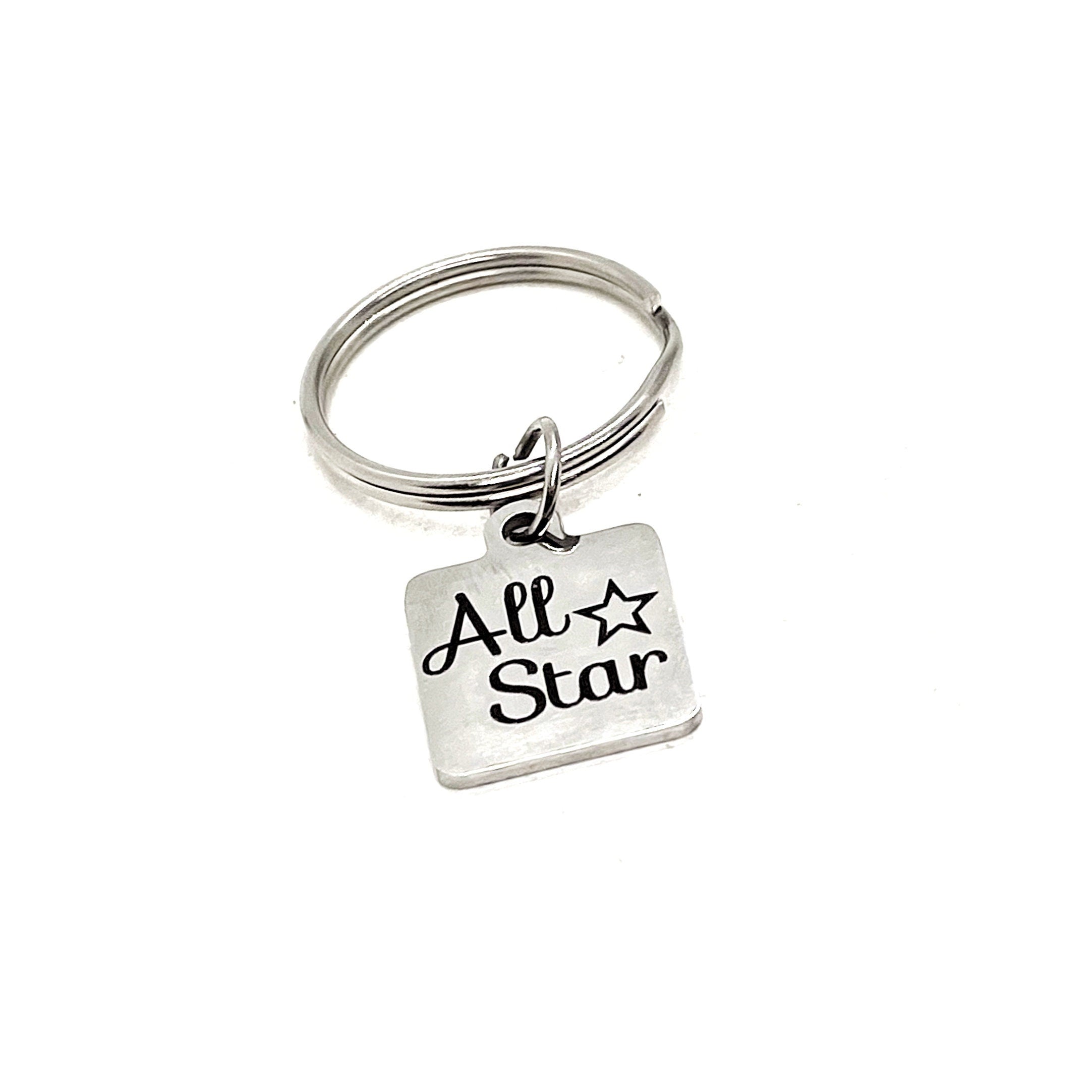 All Star Keychain, You Are An All Star, My All Star, All Star Selection Gift, All Star Gift, Baseball Player Gift, Sports Player Gift