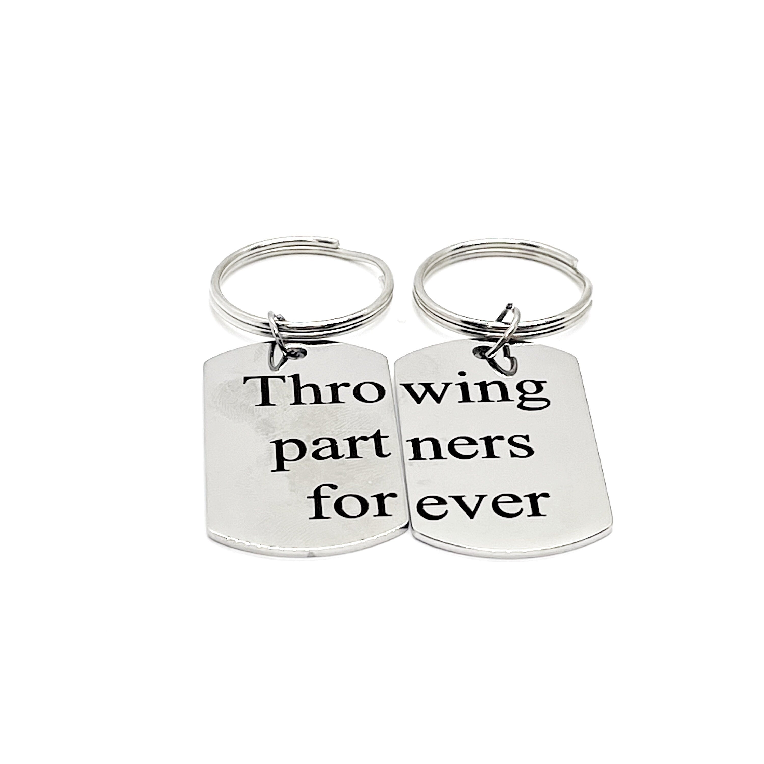 Throwing Partners Forever Keychain Set, Pitcher Catcher Gifts, Father Son Gift, Baseball Keychains, Baseball Players, Softball Players Gift