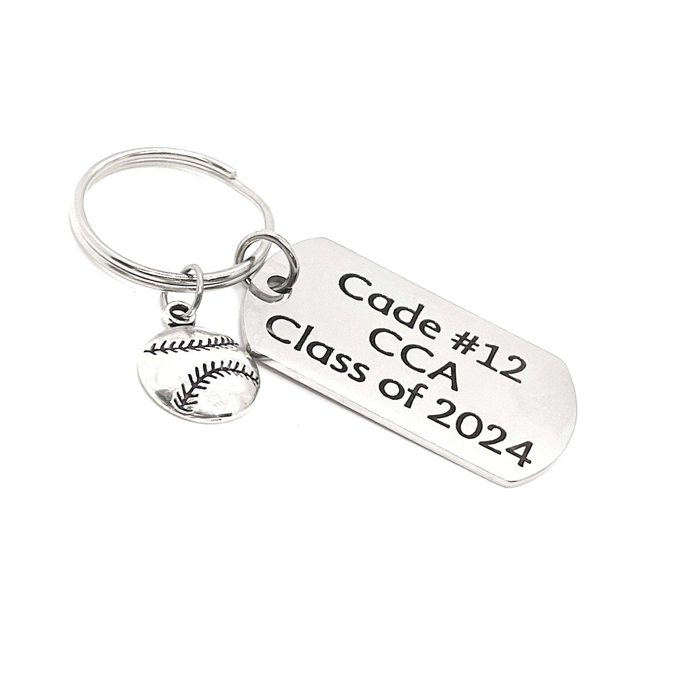 Personalized Baseball Player Gift, Baseball Keychain, Graduate Gift, Senior Keychain, Senior Gift, Sports Senior, Personalized Keychain Gift