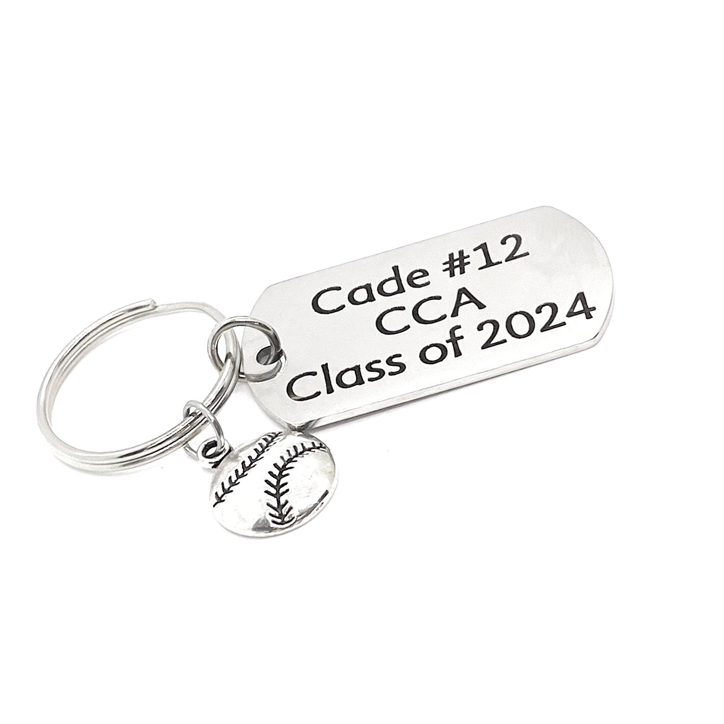 Personalized Baseball Player Gift, Baseball Keychain, Graduate Gift, Senior Keychain, Senior Gift, Sports Senior, Personalized Keychain Gift