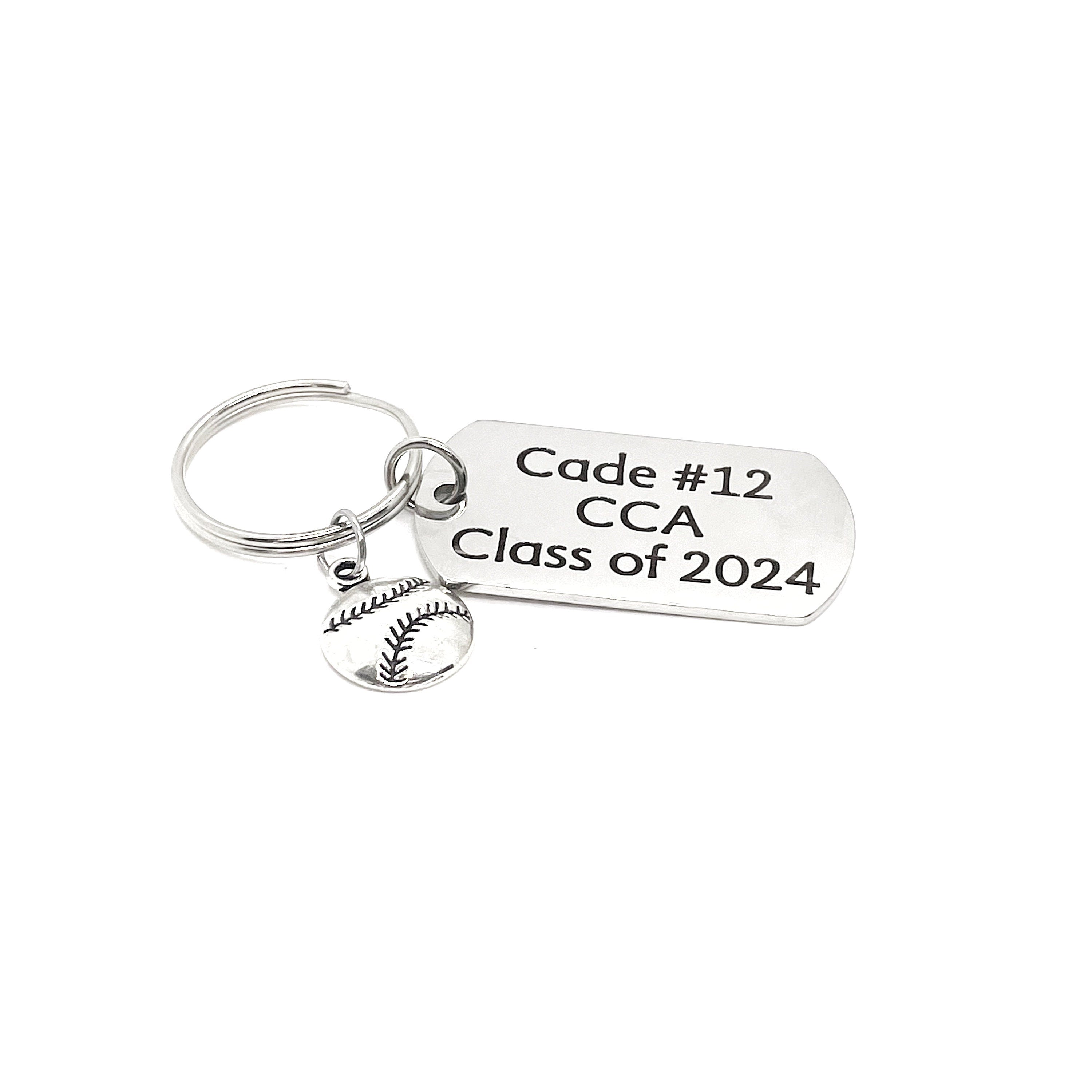 Personalized Baseball Player Gift, Baseball Keychain, Graduate Gift, Senior Keychain, Senior Gift, Sports Senior, Personalized Keychain Gift
