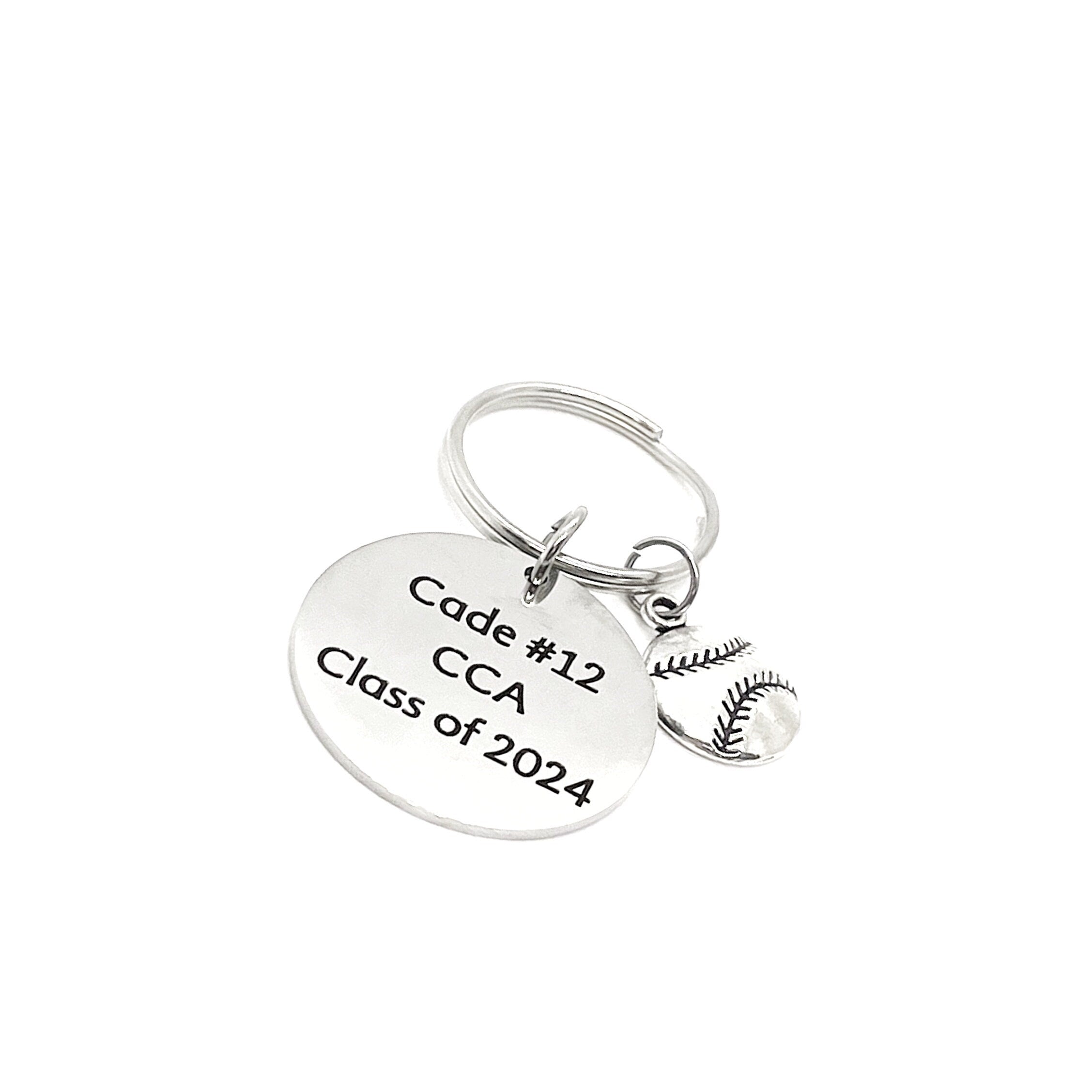 Personalized Baseball Player Gift, Baseball Keychain, Graduate Gift, Senior Keychain, Senior Gift, Sports Senior, Personalized Keychain Gift