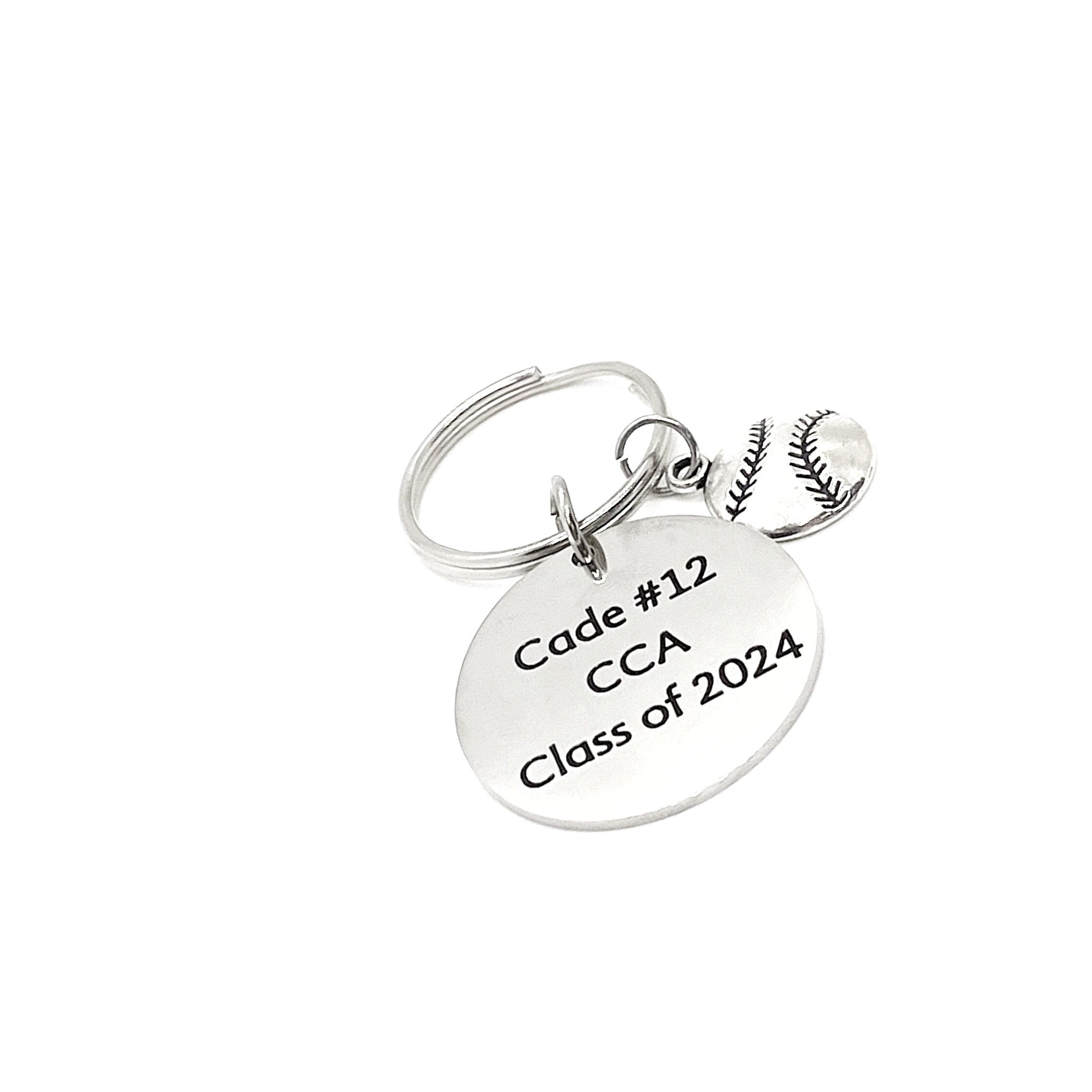Personalized Baseball Player Gift, Baseball Keychain, Graduate Gift, Senior Keychain, Senior Gift, Sports Senior, Personalized Keychain Gift