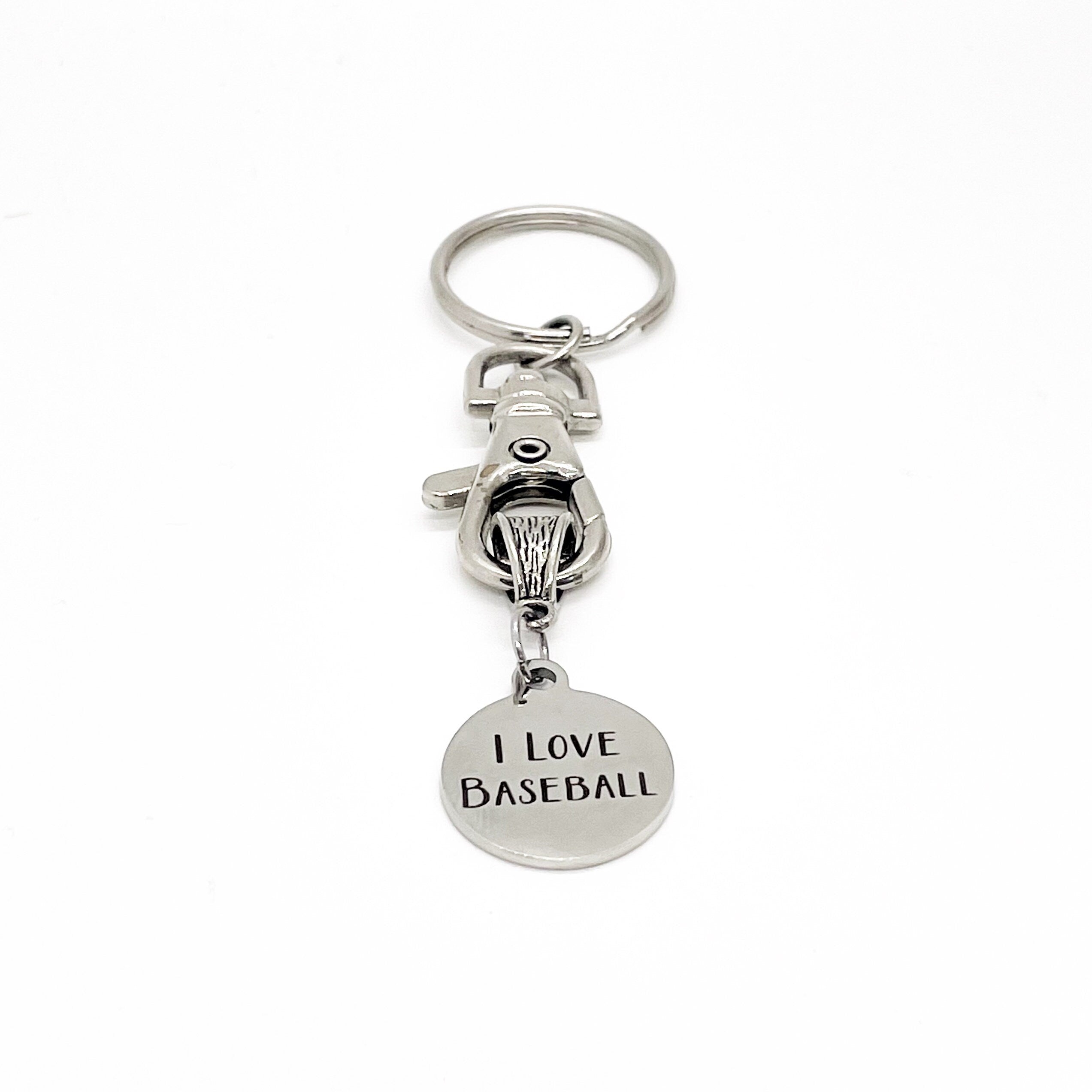 Baseball Keychain, I Love Baseball Keychain, Baseball Mom Gifts, Team Mom Gifts, Baseball Girlfriend, Baseball Player Gifts, Son Gifts