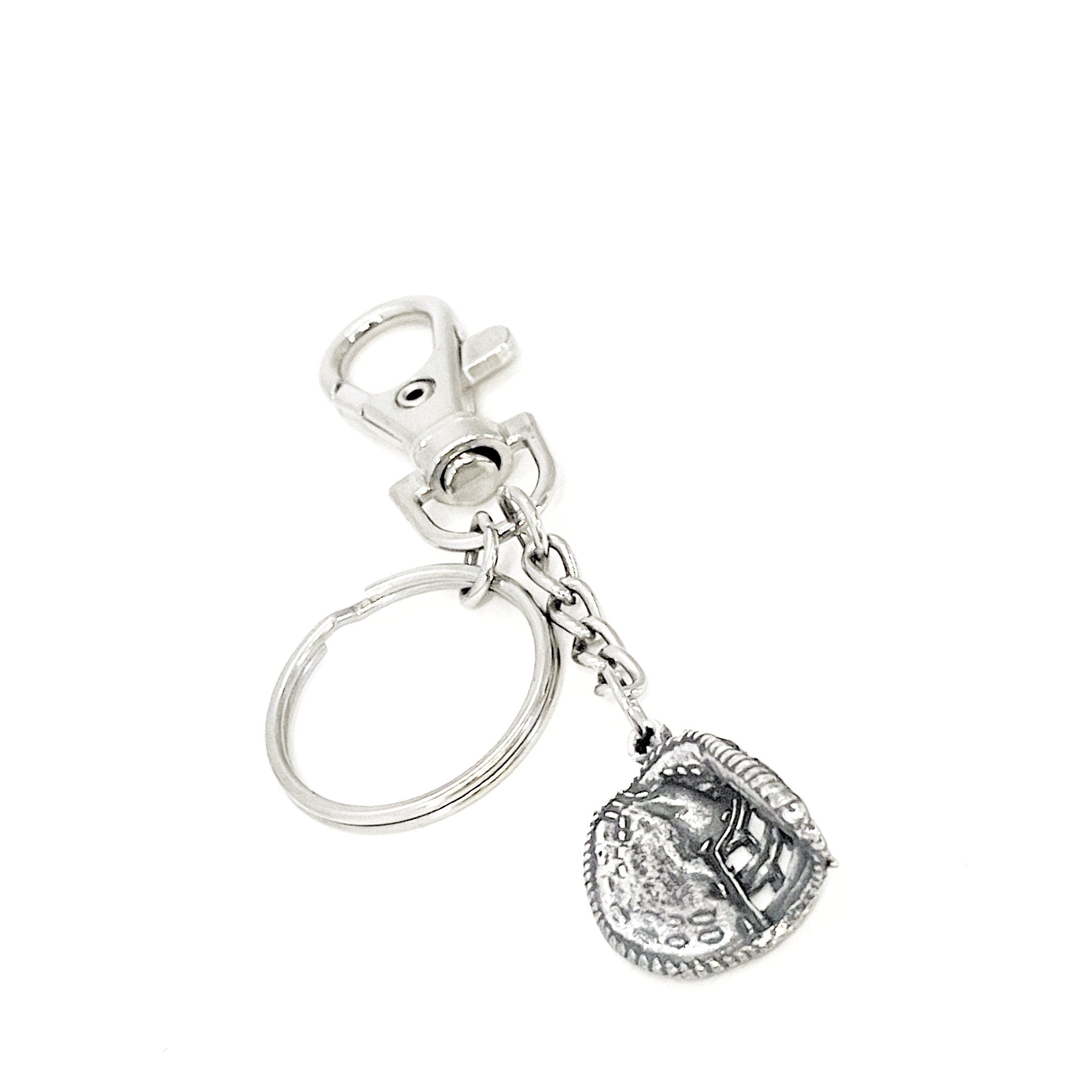 Baseball Catcher Keychain, Softball Catcher Keychain, Catcher Mom Gifts, Catcher Gifts, Son Gift, Daughter Gift, Wife Gift, Clip On Keychain