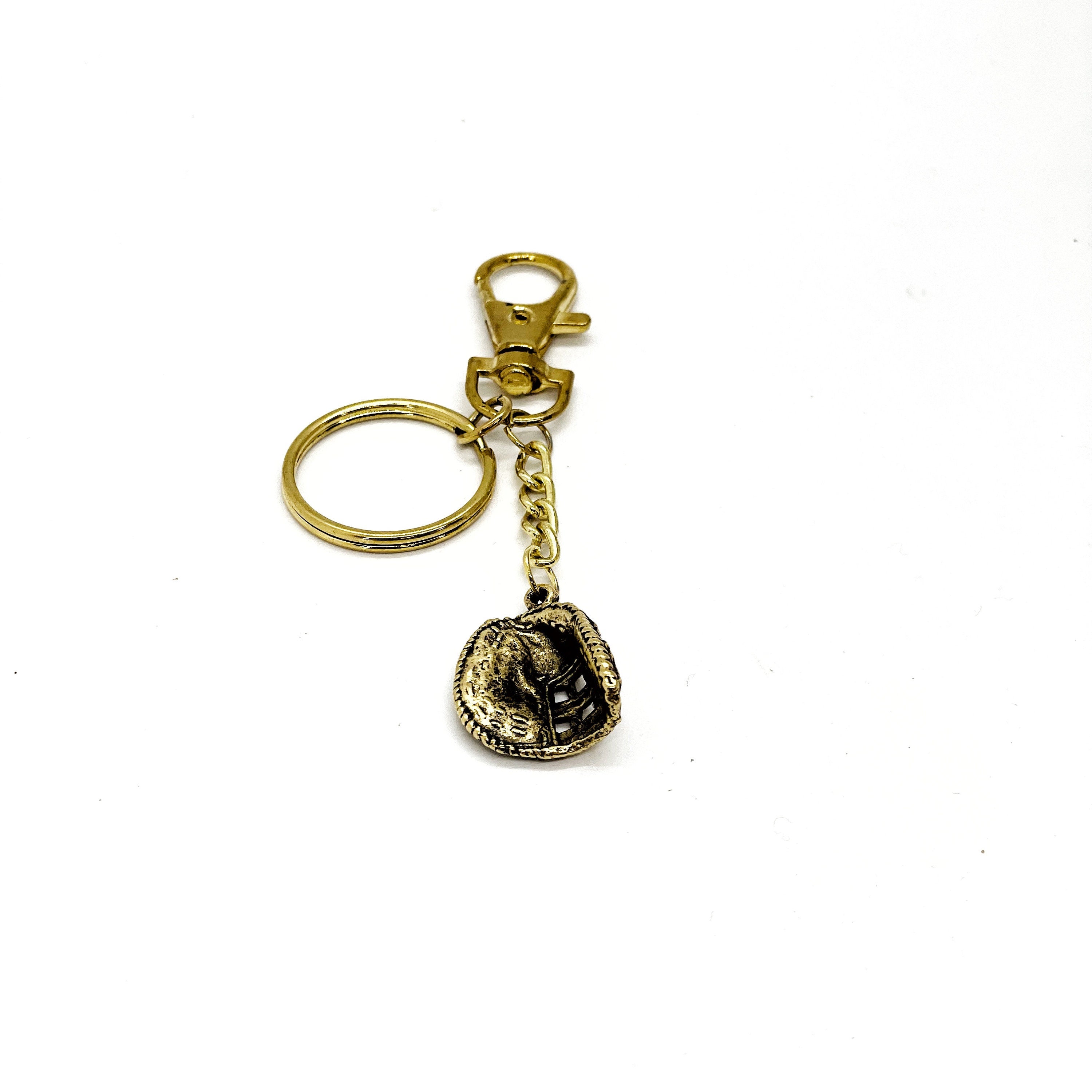 Baseball Catcher Mitt Keychain, Softball Catcher Keychain, Catcher Mom Gift, Catcher Gift, Son Gift, Daughter Gift, Clip On Keychain