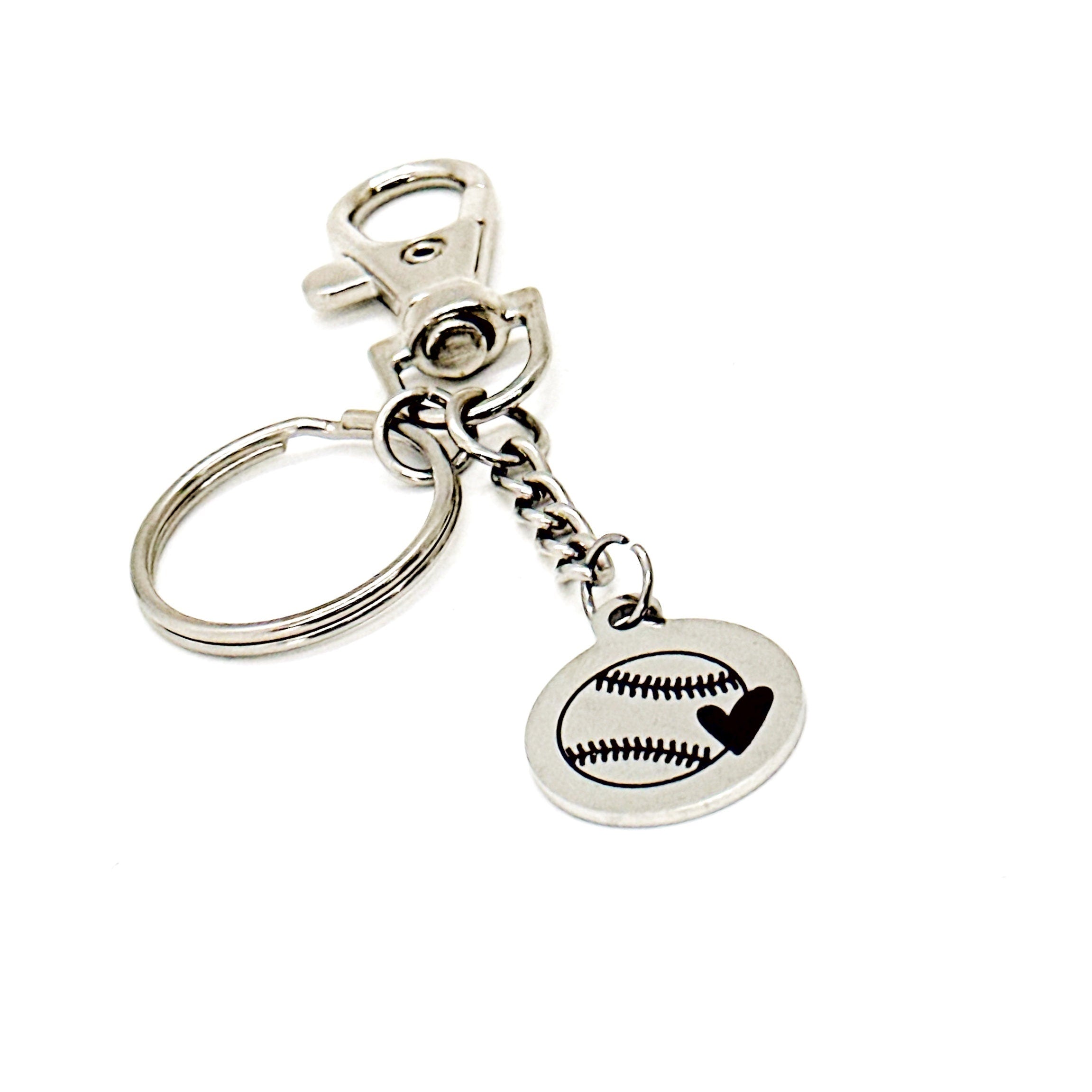 Baseball Charm Keychain, Softball Charm Keychain, Baseball Mom Gift, Softball Mom Gift, Softball Player Gift, Baseball Girlfriend Gift