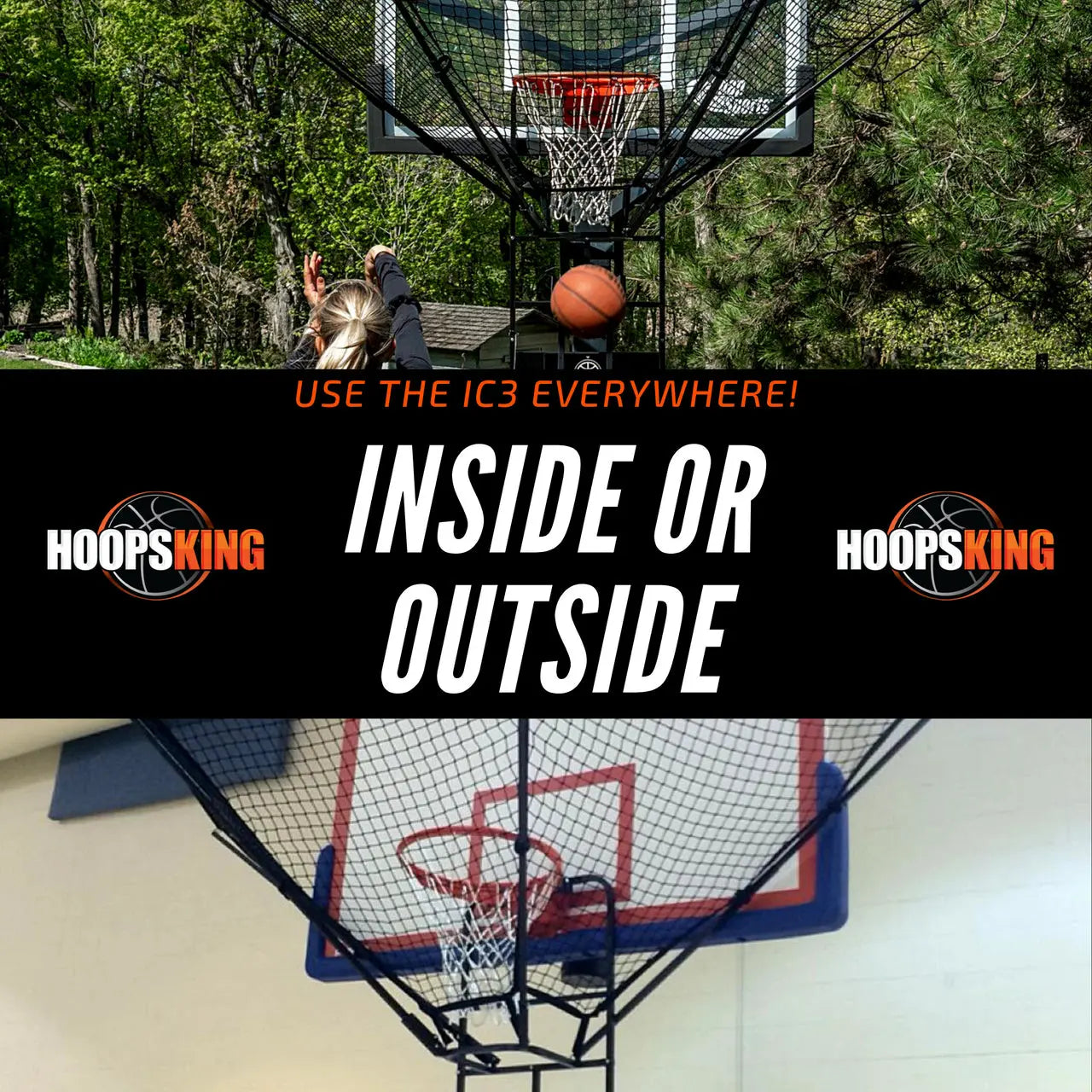 IC3 Basketball Shooting Machine Rebounder