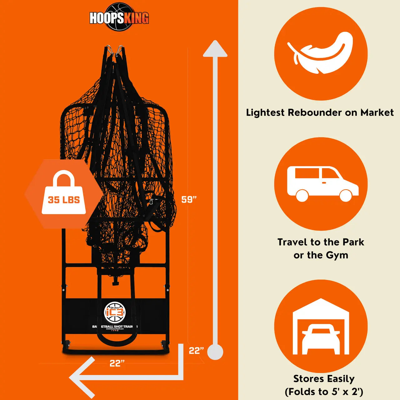 IC3 Basketball Shooting Machine Rebounder