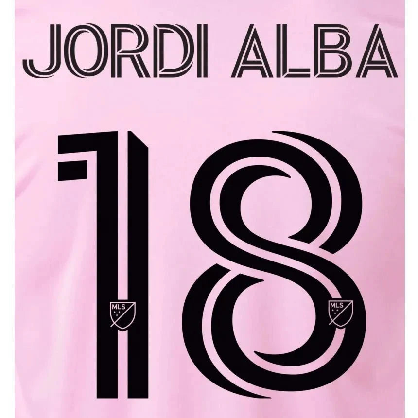 Inter Miami 2023-Home Jordi Alba #18 Jersey Name Set