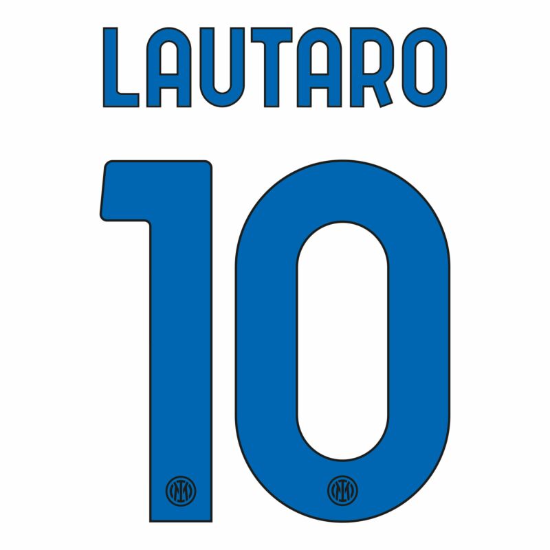 Inter Milan 2020/21 Away Lautaro #10 Jersey Name Set