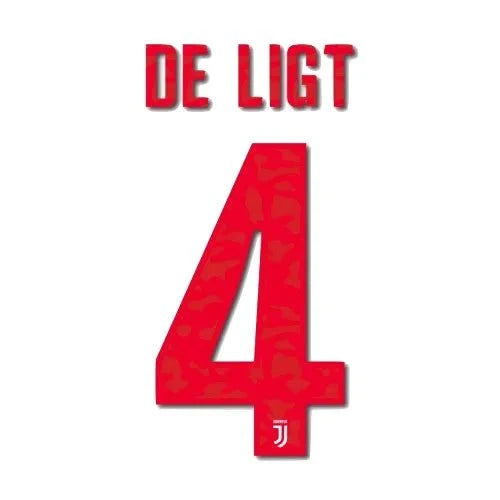 Juventus 2019/20 Away De Ligt #4 Jersey Name Set