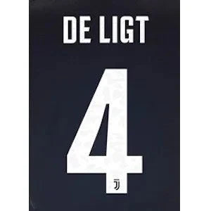 Juventus 2019/20 Home/Third De Ligt #4 Jersey Name Set
