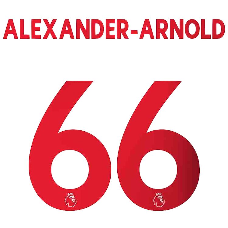 Liverpool 2019/20 Away Alexander-Arnold Youth Jersey Name Set Red