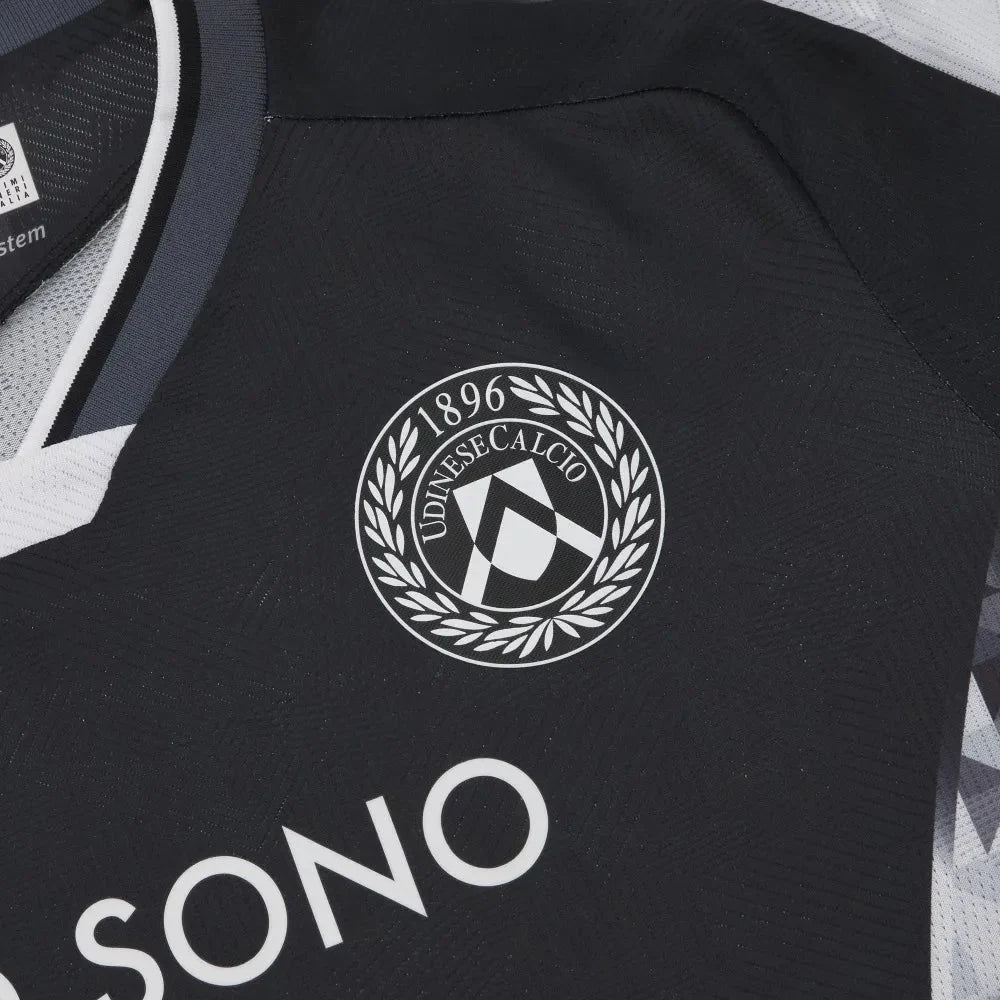 Macron 2025-26 Udinese Men's Authentic Home Soccer Jersey