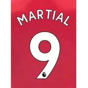 Man United 2019/22 Home Martial #9 Jersey Name Set