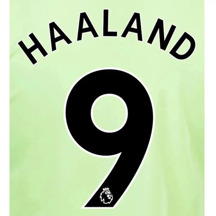 Manchester City 2022-23 Third Haaland #9 Jersey Name Set Black