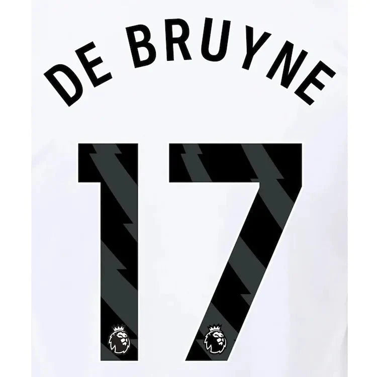Manchester City 2023-Away De Bruyne #17 Jersey Name Set-Black