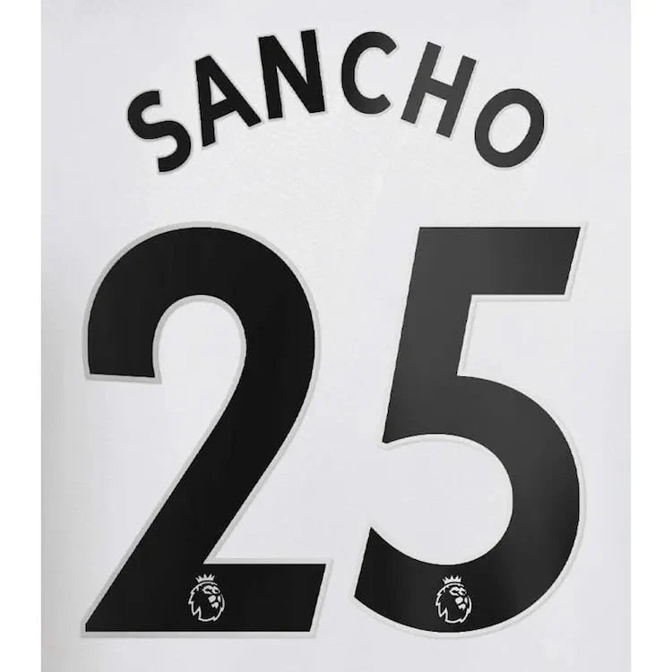 Manchester United 2022/23 Away Sancho #25 Jersey Name Set Black