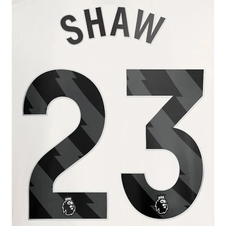 Manchester United 2023- Third Shaw #23 Jersey Name Set-Black