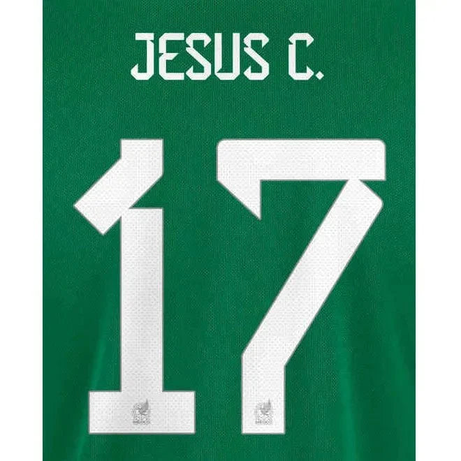 Mexico 2022-23 Home Jesus C #17 Jersey Name Set