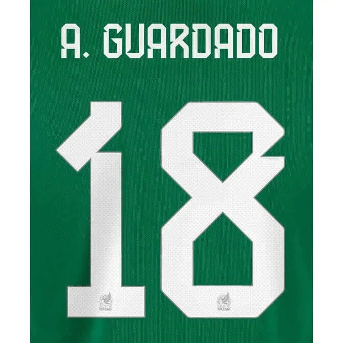 Mexico 2022/23 Home A. Guardado #18 Jersey Name Set