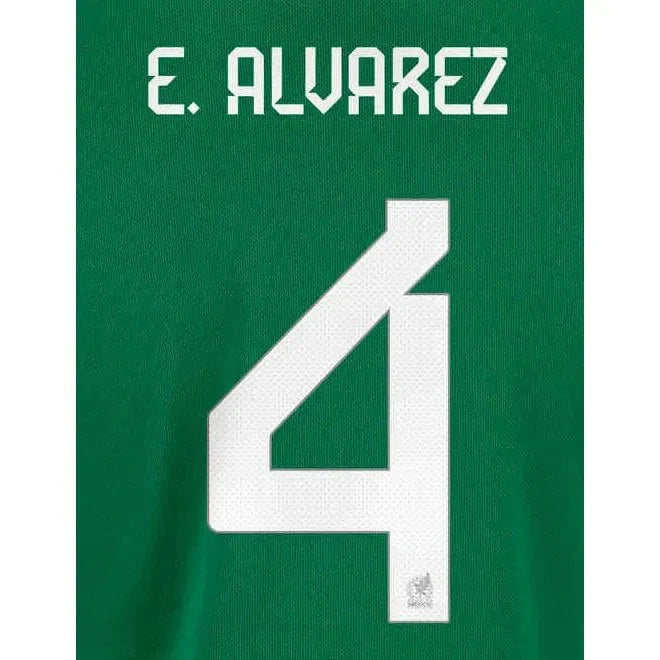 Mexico 2022/23 Home E. Alvarez #4 Jersey Name Set