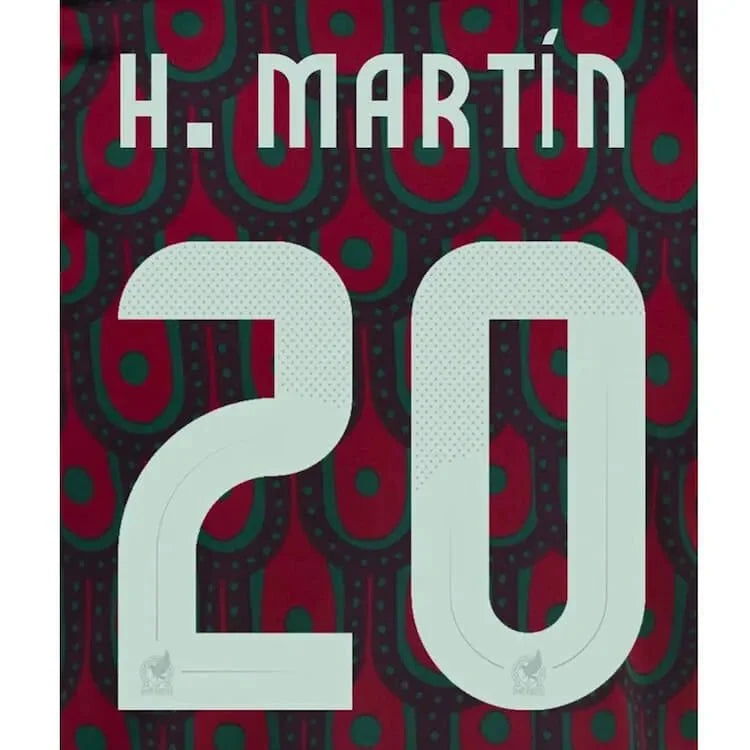 Mexico 2024/25 Home H. Martin #20 Jersey Name Set