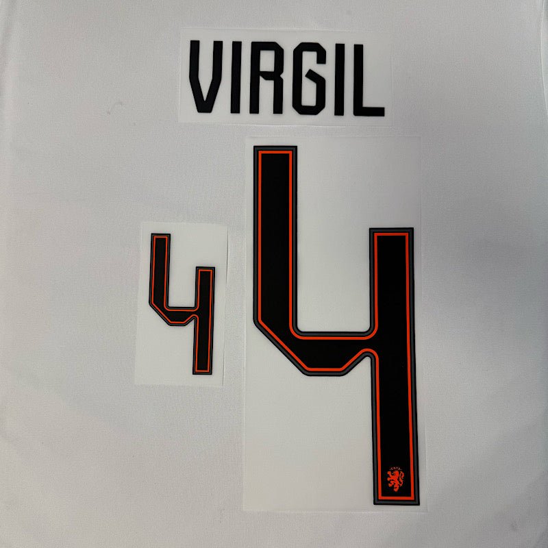 Netherlands 2026 Home VIRGIL #4 Official Name Set