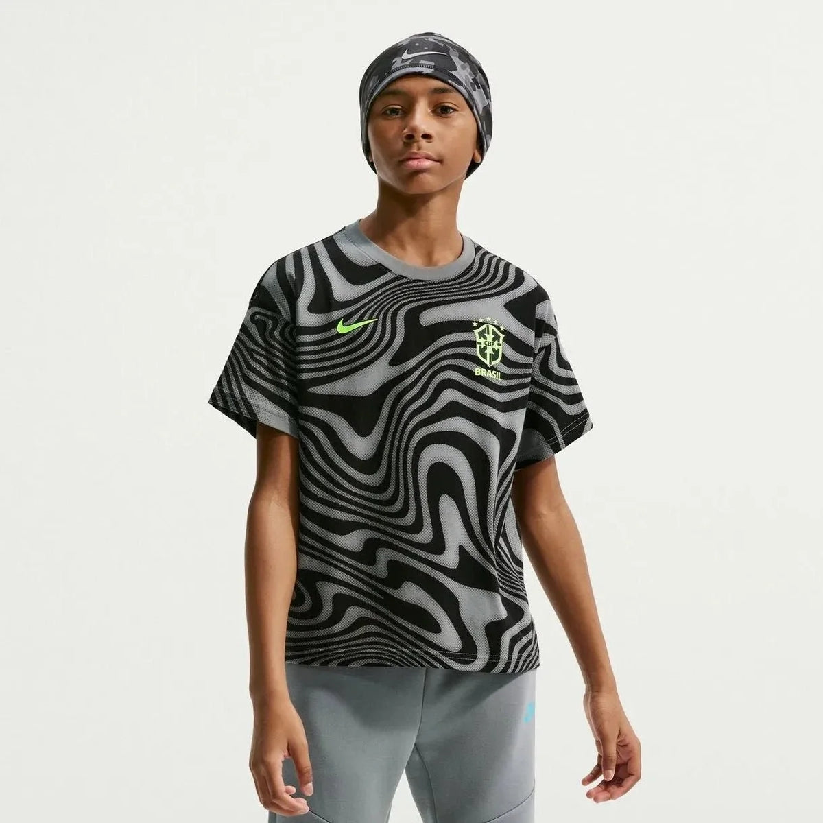 Nike 2026 Brazil Youth All Over Print Tee