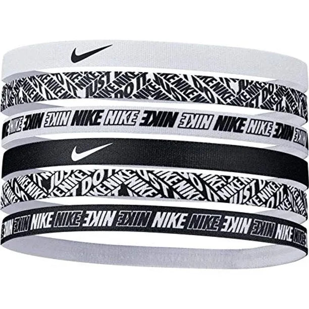 Nike Printed 6 PK Headband -White-Black