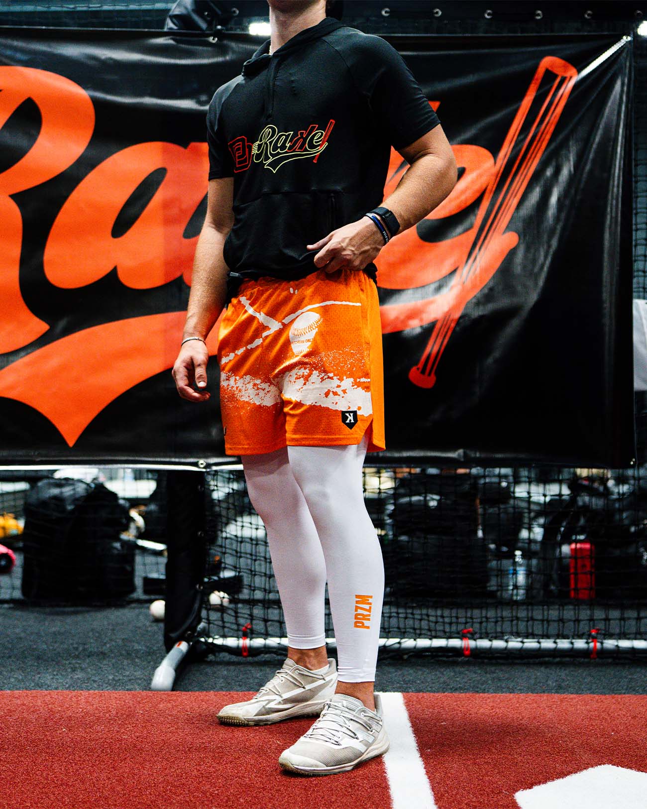 Youth PO Rake Mesh Shorts - Orange