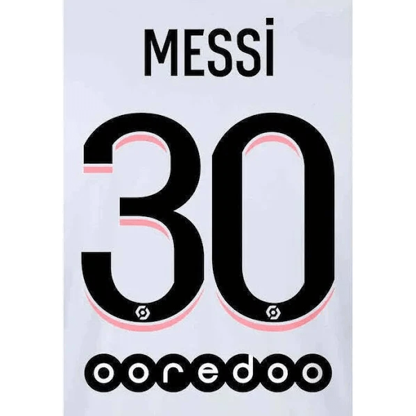 PSG 2021/22 Away Messi #10 Jersey Name Set