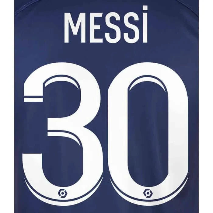 PSG 2022-23 Home Messi Youth #30 Jersey Name Set