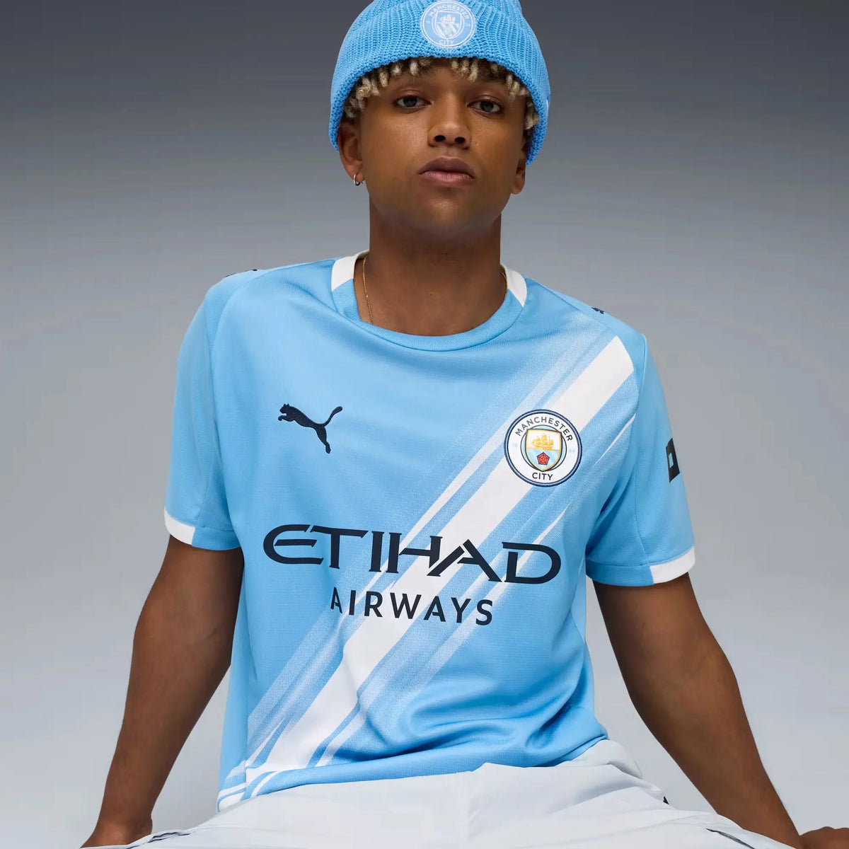 Puma 2025-26 Manchester City Men's Stadium Home Soccer Jersey