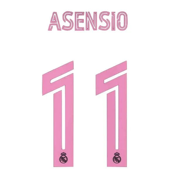 Real Madrid 2020/21 Third Asensio #11 Jersey Name Set