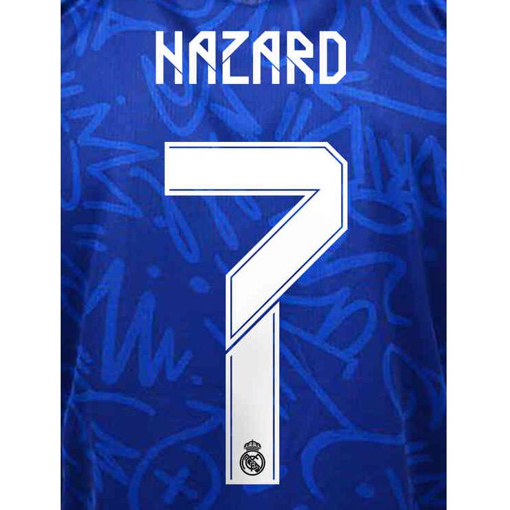 Real Madrid 2021/22 Hazard #7 Away/Third Jersey Name Set