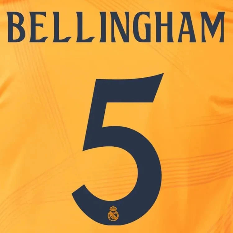 Real Madrid 2024/25 Away BELLINGHAM #5 Official Name Set