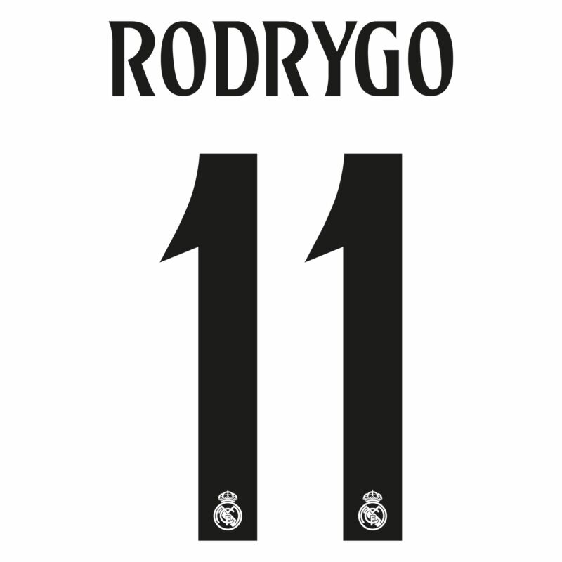 Real Madrid 2024/25 Home RODRYGO #11 Youth Official Name Set