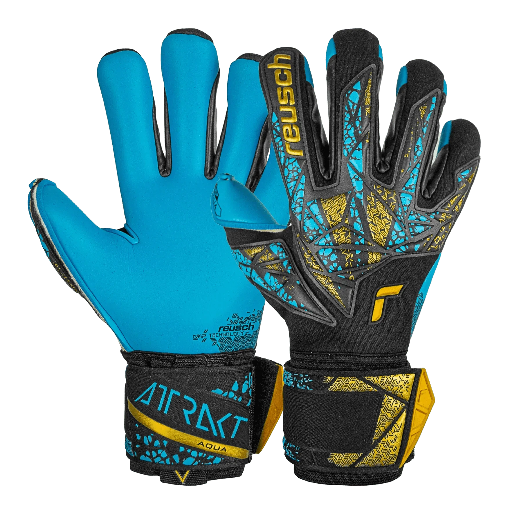 Reusch Attrakt Aqua Finger Support Goalkeeper Gloves