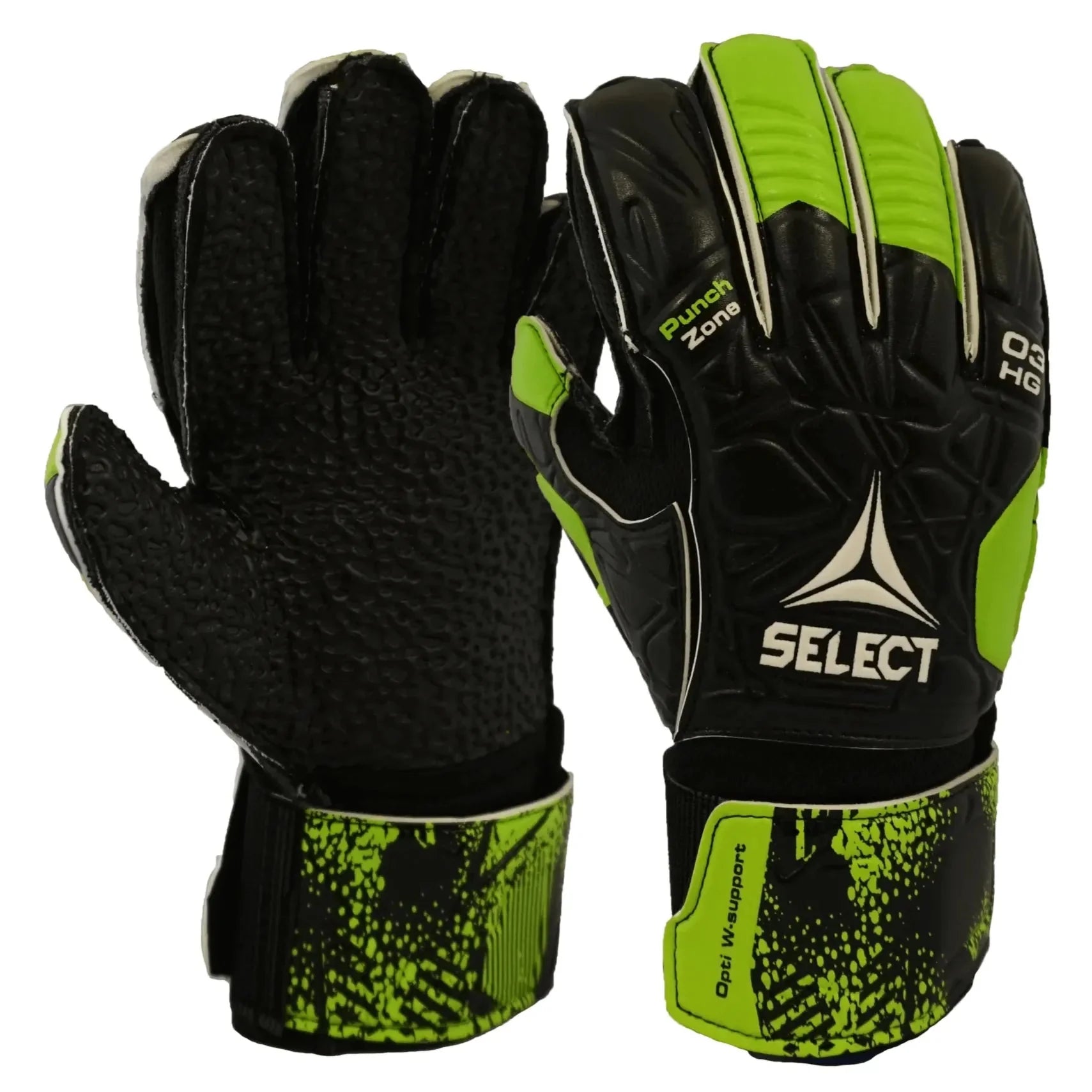Select 03 Youth Protec HG Goalkeeper Gloves - Black-Green