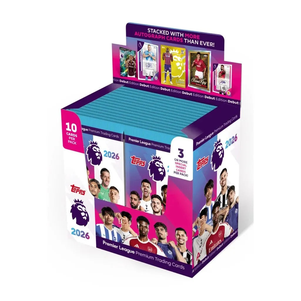 Topps 2025-26 Premier League Debut Edition Cards BOX (28 Packs Each)