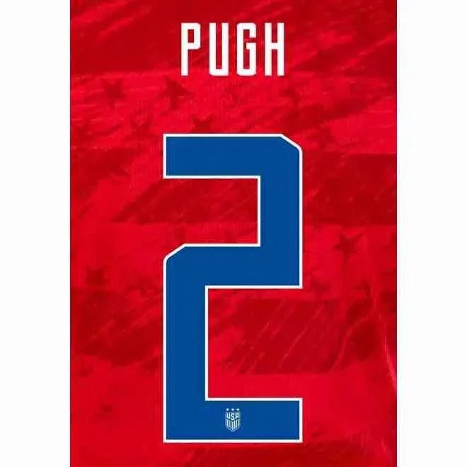 USWNT 2019/20 Away  Pugh #2 Jersey Name Set