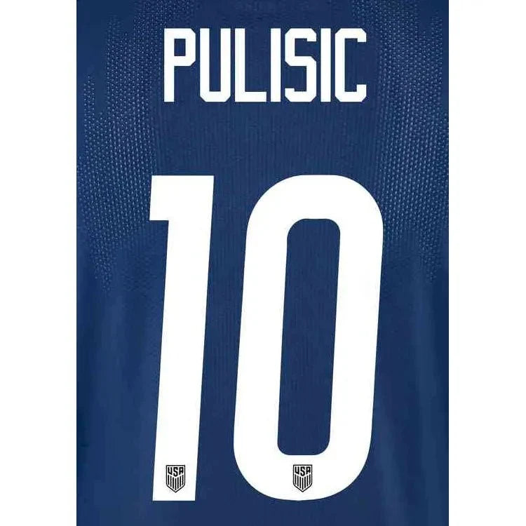 USMNT 2020/21 Away Pulisic #10 Youth Jersey Name Set